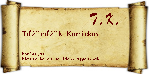 Török Koridon névjegykártya